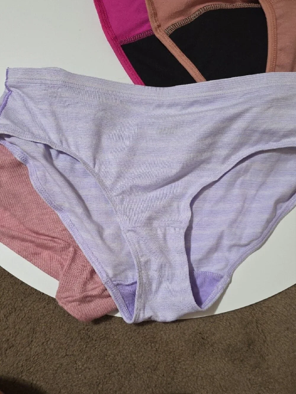 Girls' Cotton Period Bikini Underwear Pack - Pink, Purple, Blue